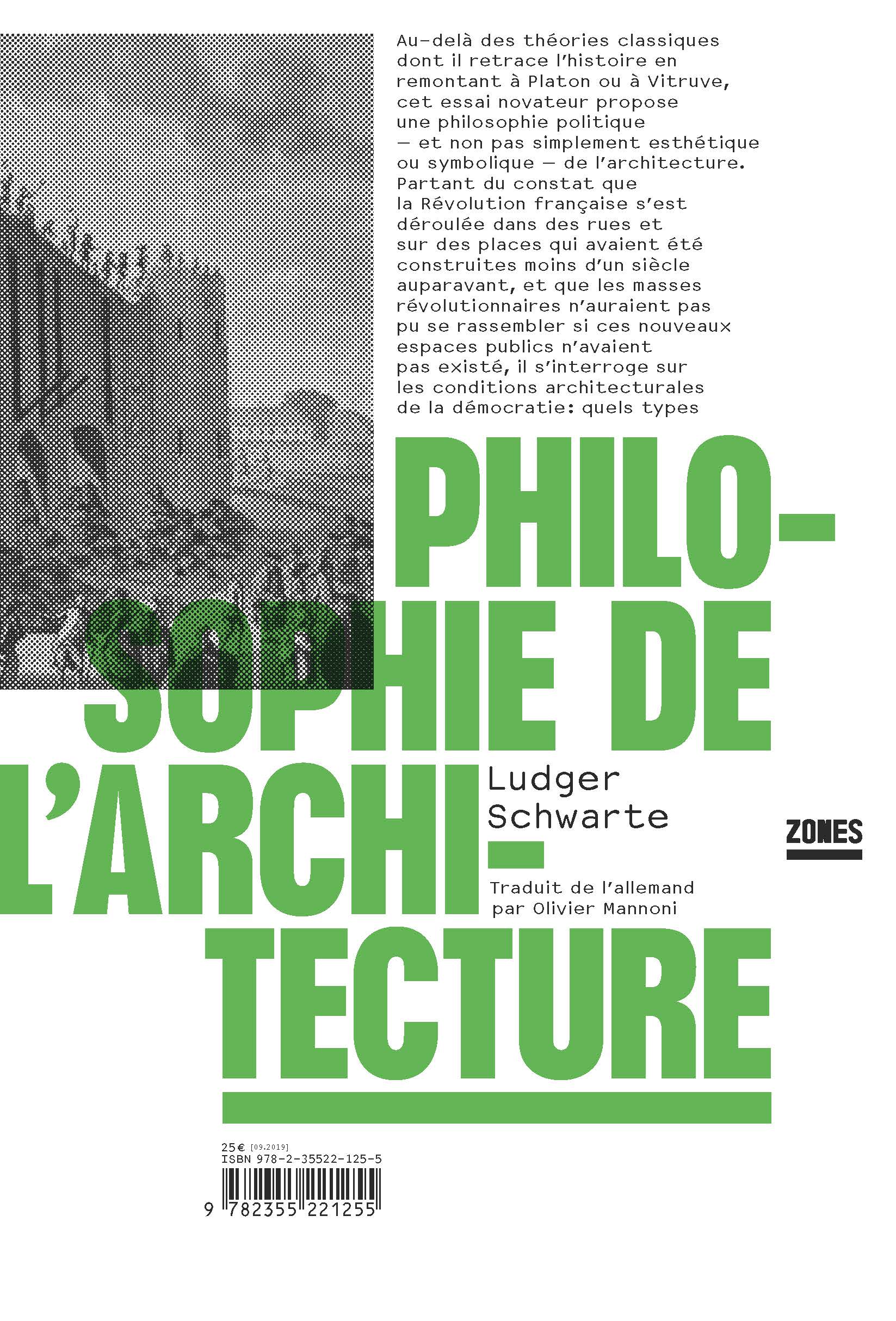 Philosophie de l'architecture - Éditions Zones